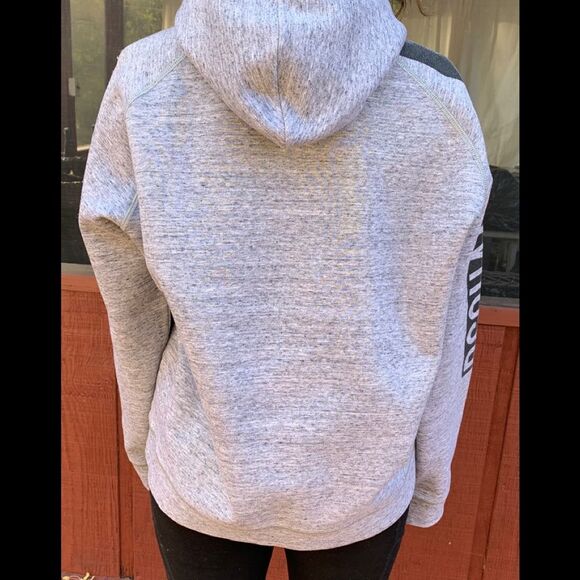 DSquared2 gray hooded iconic sweatshirt, made in Italy, logo along sleeves, L - Picture 6 of 10